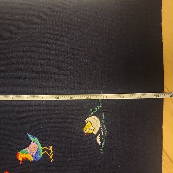 Vintage Bonnie Lee rooster chicken sweater size 46 (xl) measurements in photos - Picture 9 of 9